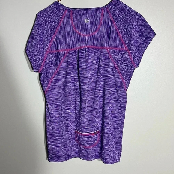 Athleta Purple Space Dye Athletic Top Size L - Picture 4 of 4